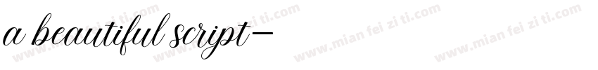 a beautiful script字体转换